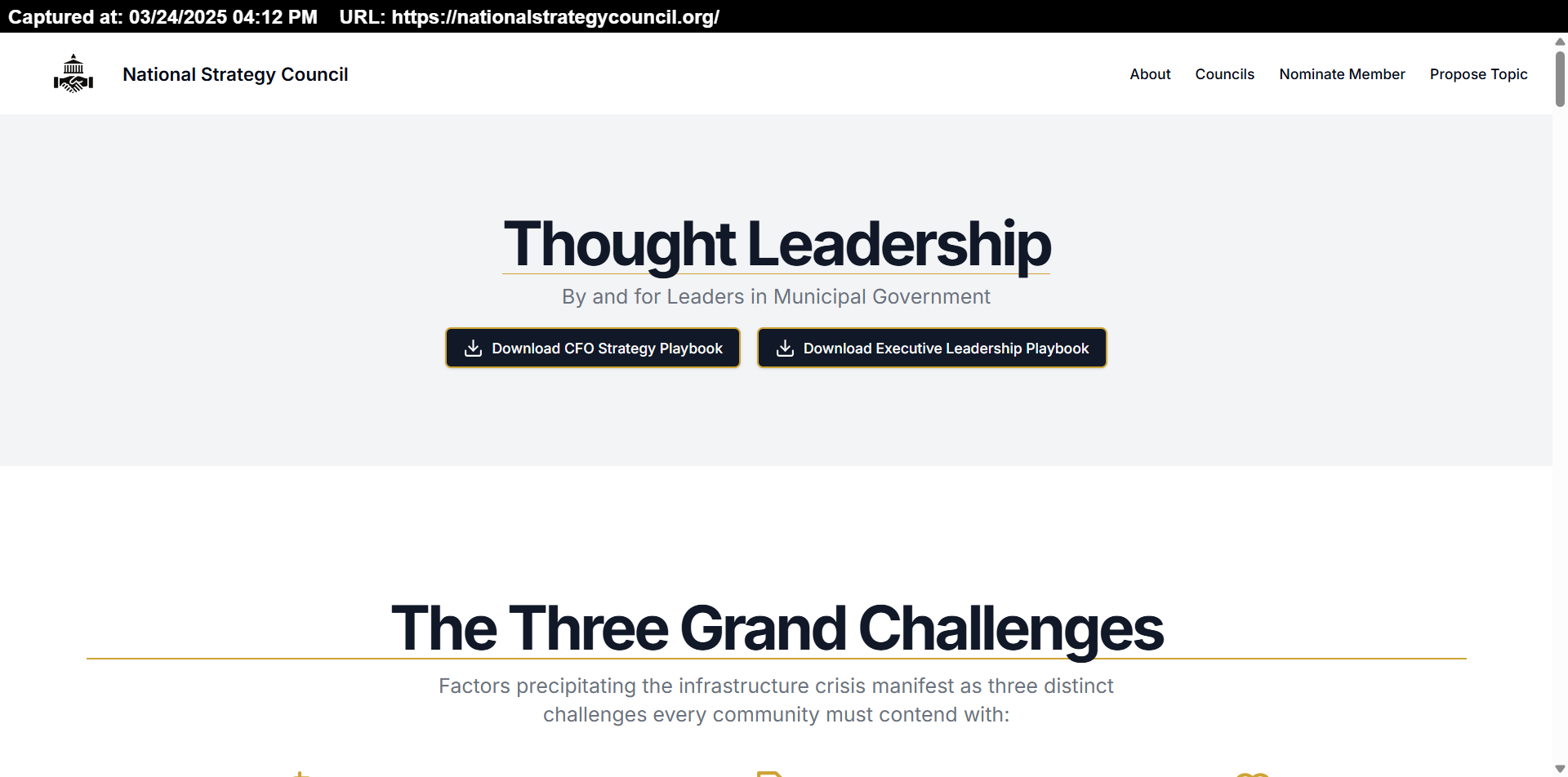 National Strategy Council Website